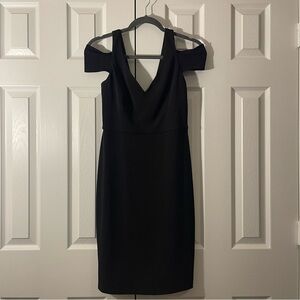 Calvin Klein Cold-Shoulder Black Dress